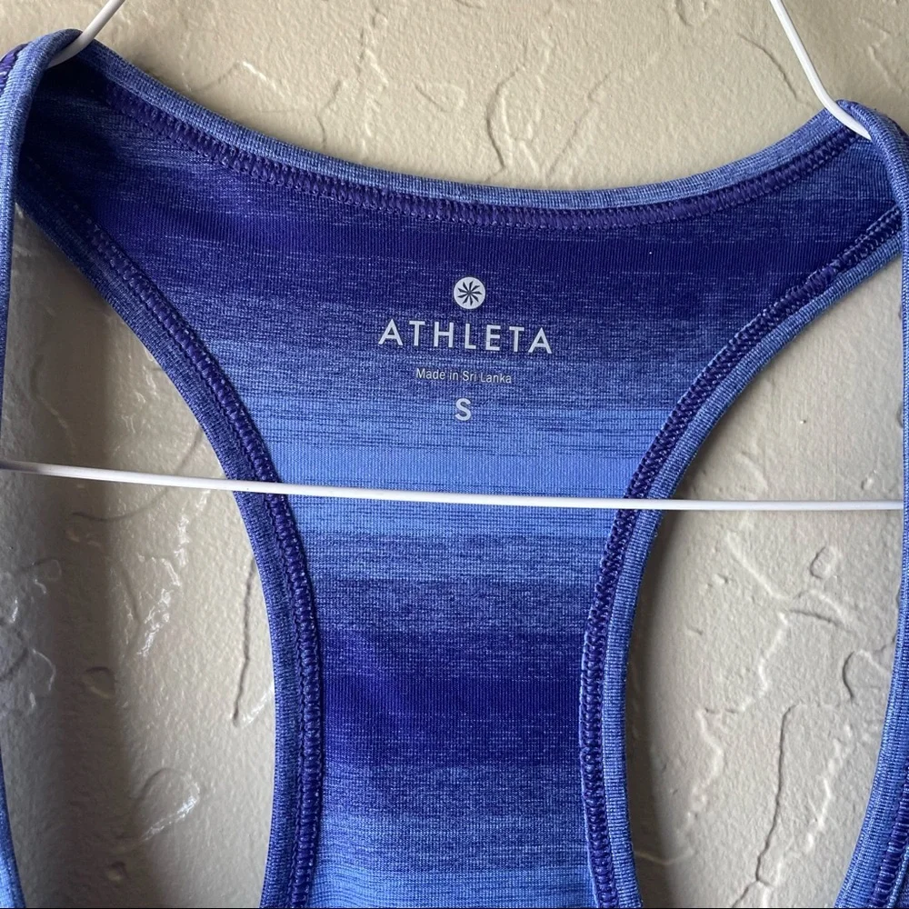 Athleta Chi Ombré blue stripe tank top small - Picture 3 of 11